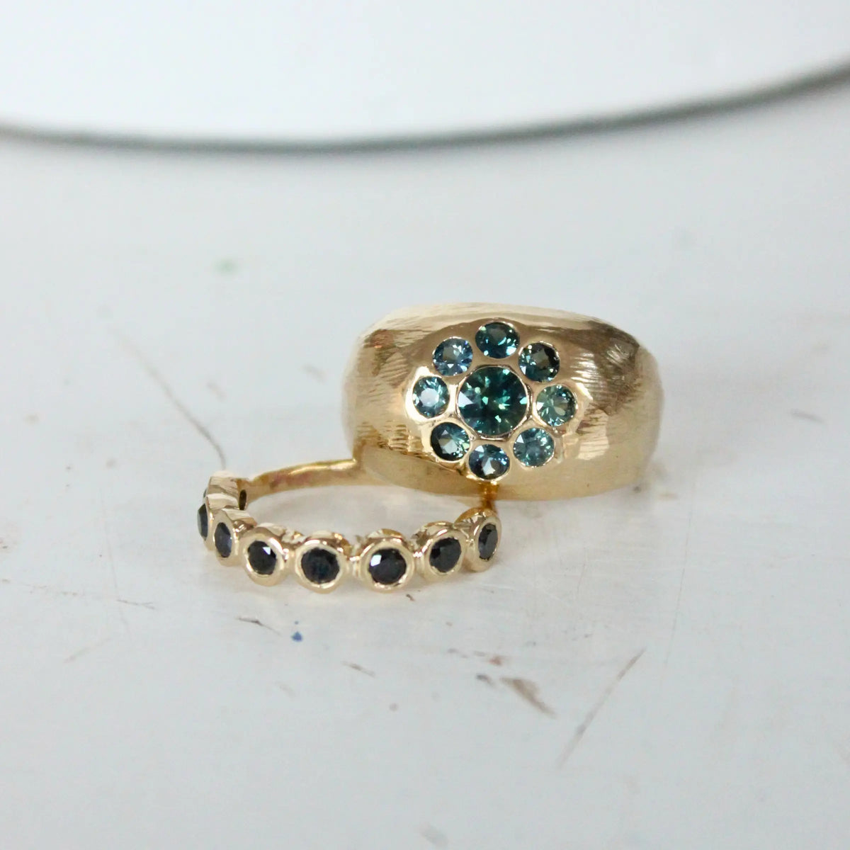 Australian Sapphire Bubble Ring Mary Frances Maker
