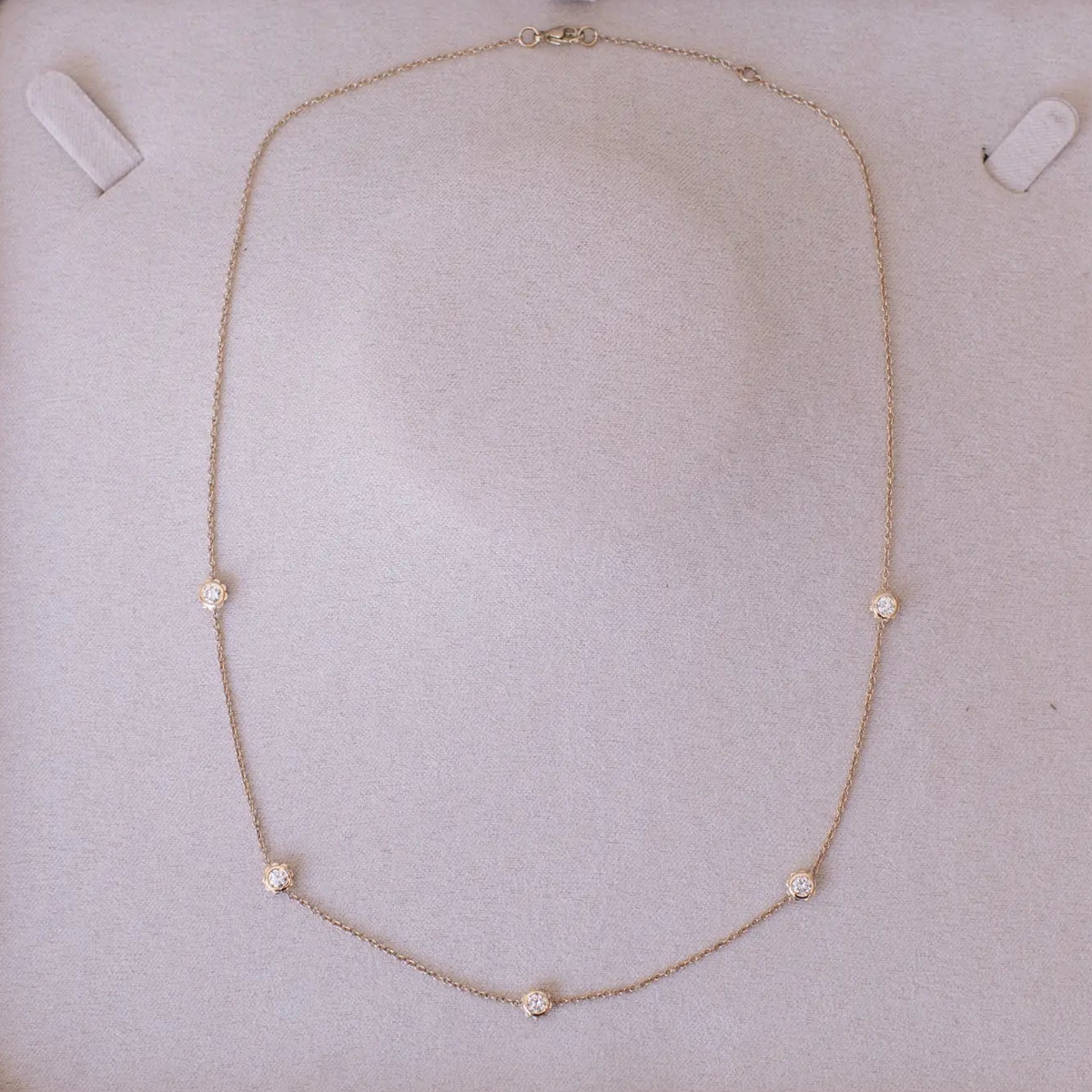 Diamond Scallop Station Necklace Mary Frances Maker