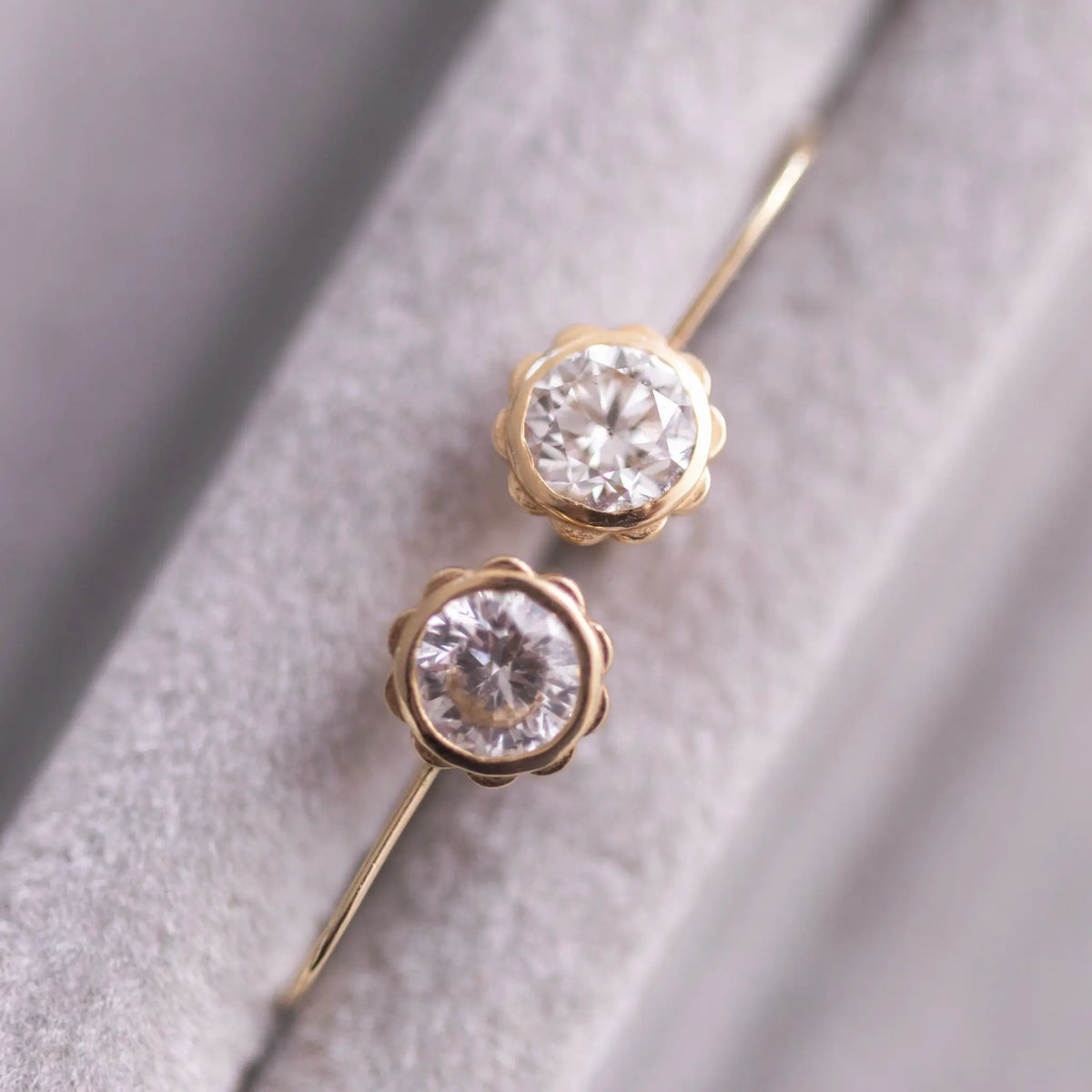 Diamond Scallop Drops — Half Carat Mary Frances Maker