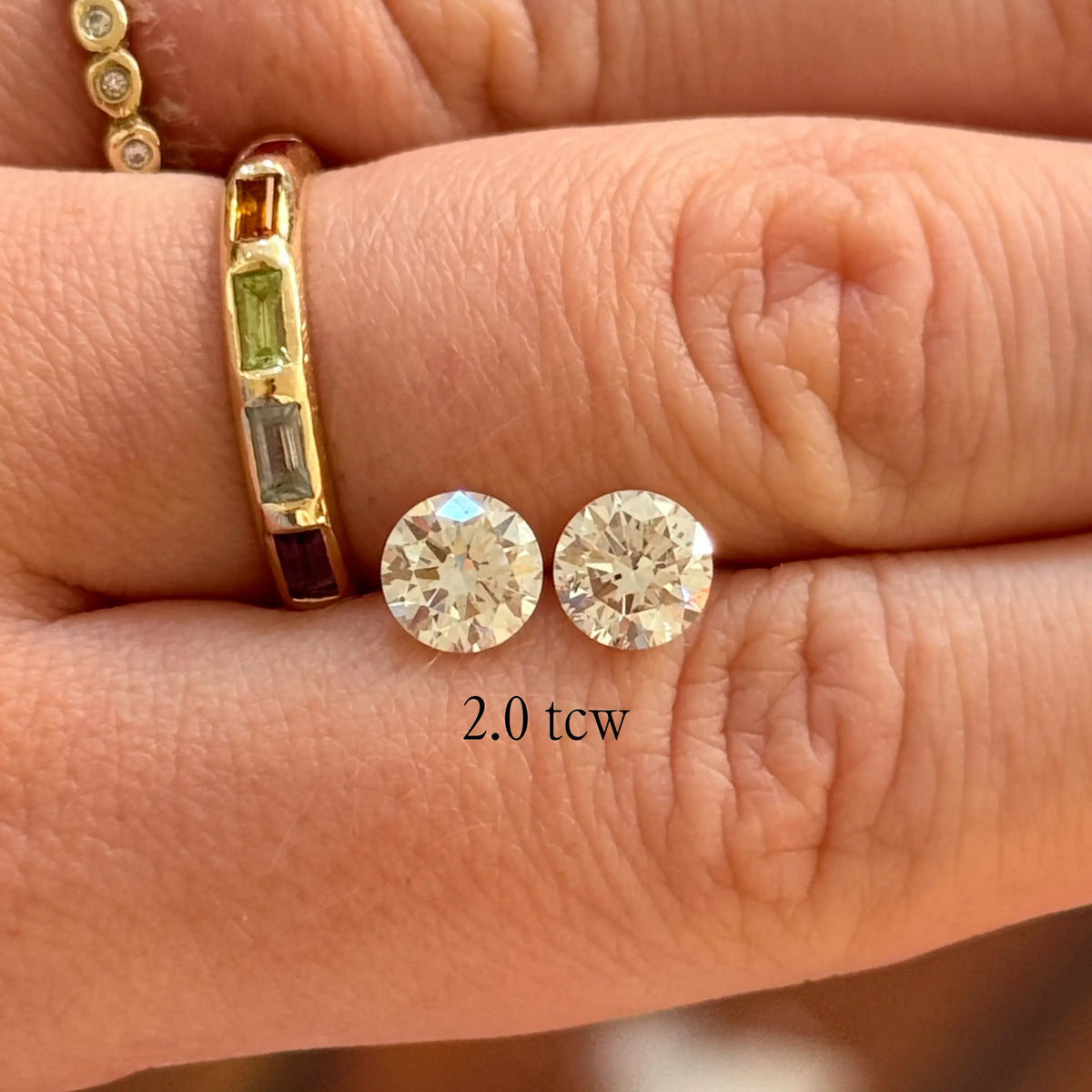 The MFM x SJB Co Diamond Scallop Studs Mary Frances Maker