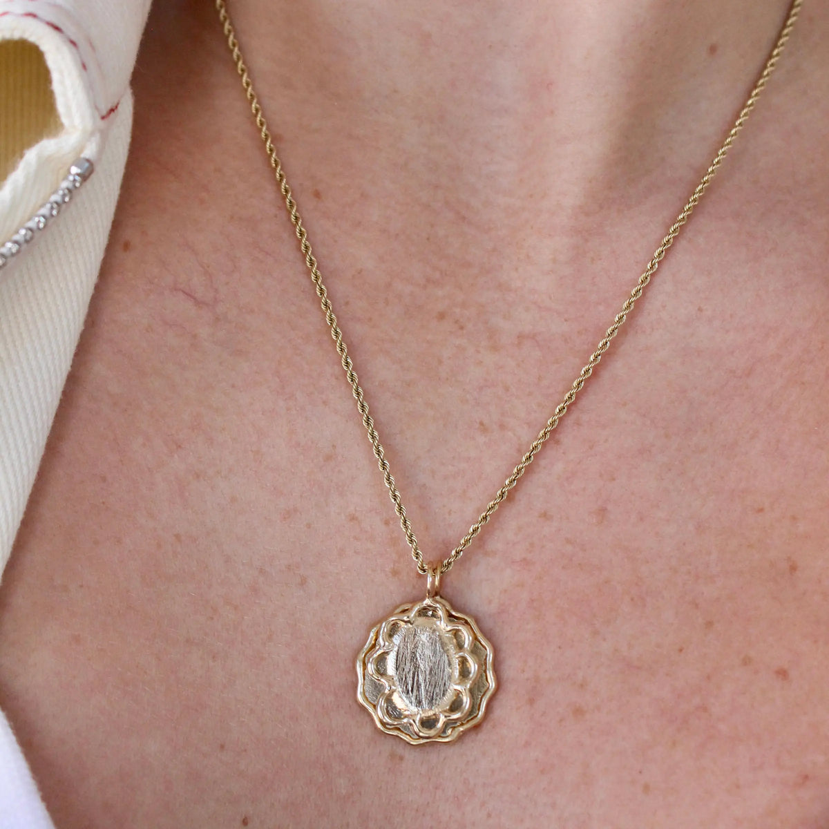 Wavy Disc Pendant Mary Frances Maker