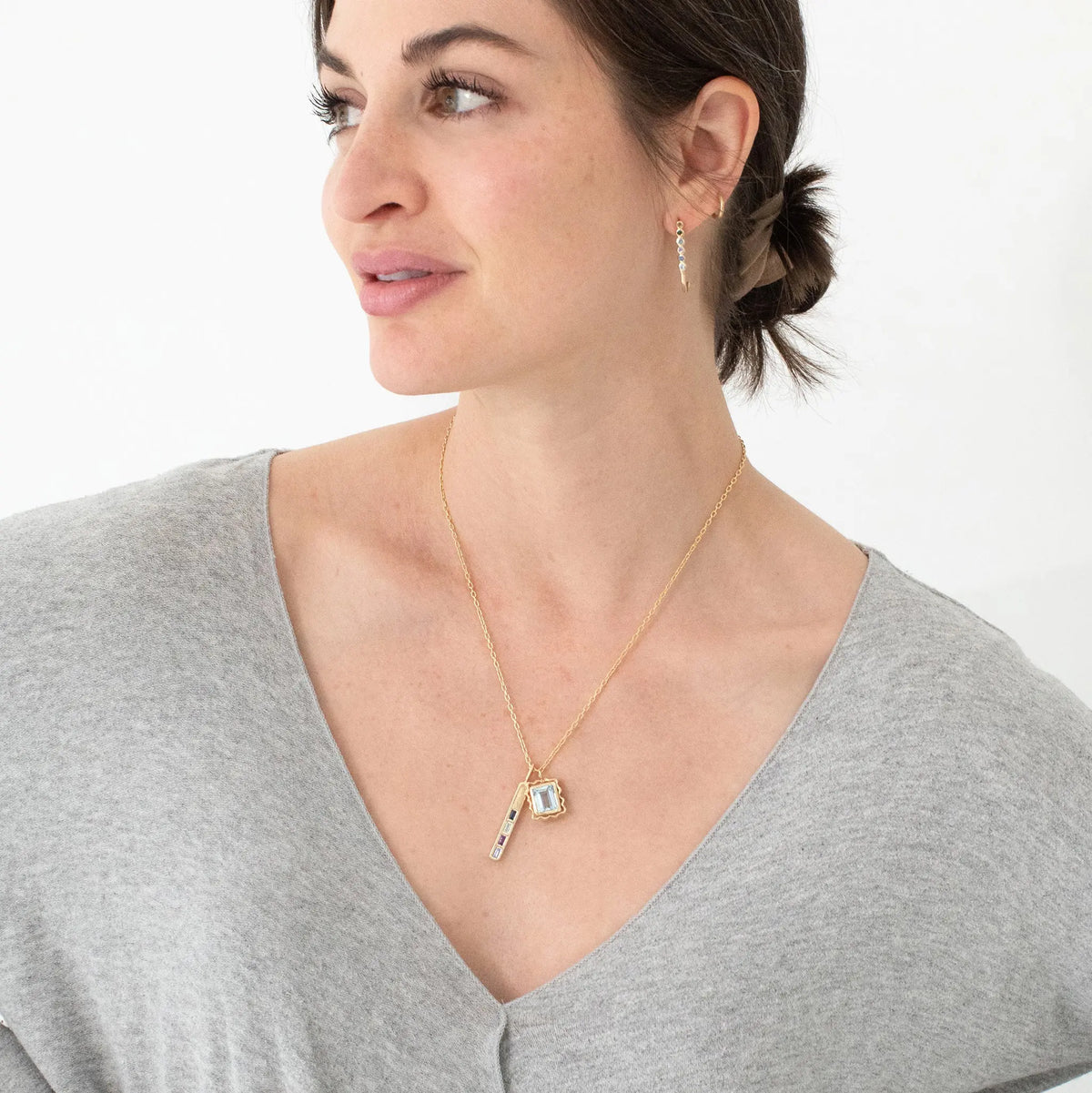 Wavy Frame Necklace Mary Frances Maker